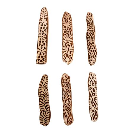 Set of 6 Piece New Mix Wooden Printing Block